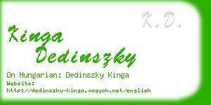 kinga dedinszky business card